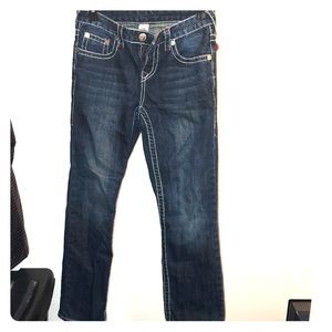 Size boys 14 true religion jeans thick stitch
